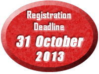 Registration deadline, Oct 31, 2013